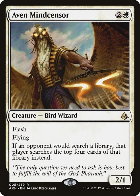 Aven Mindcensor, carta Magic di tipo Creature — Bird Wizard illustrata da Eric Deschamps