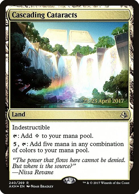 Cascading Cataracts, carta Magic di tipo Land illustrata da Noah Bradley