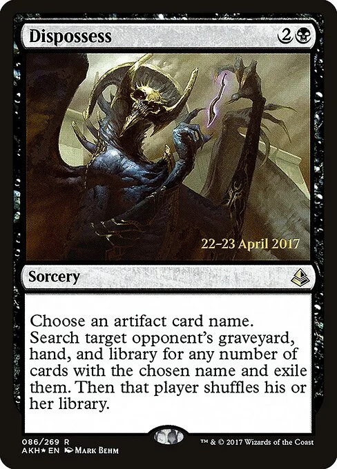 Dispossess, carta Magic di tipo Sorcery illustrata da Mark Behm