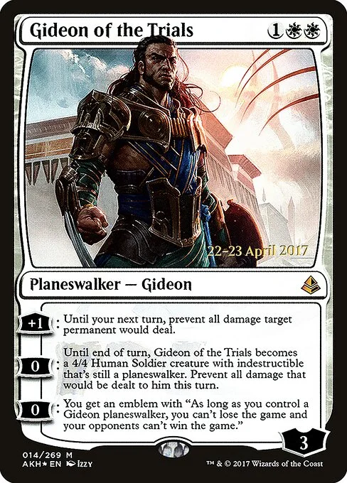 Gideon of the Trials, carta Magic di tipo Legendary Planeswalker — Gideon illustrata da Izzy