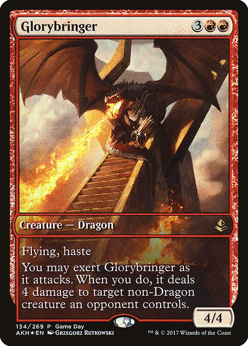 Glorybringer, carta Magic di tipo Creature — Dragon illustrata da Grzegorz Rutkowski