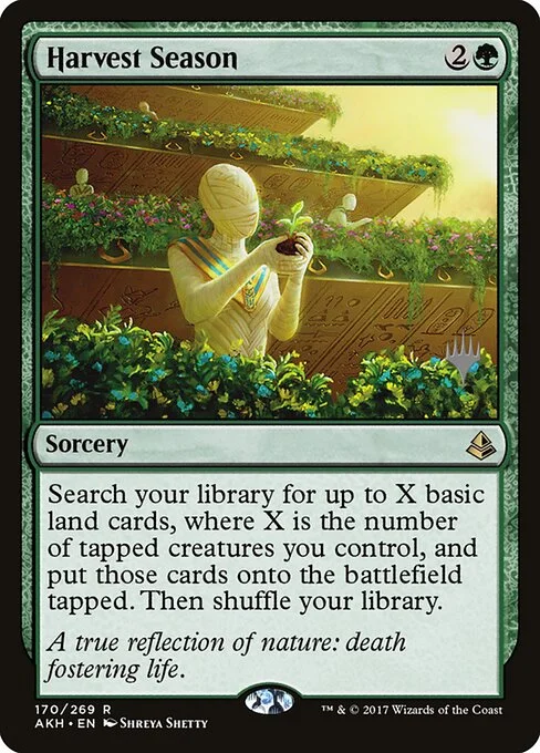 Harvest Season, carta Magic di tipo Sorcery illustrata da Shreya Shetty