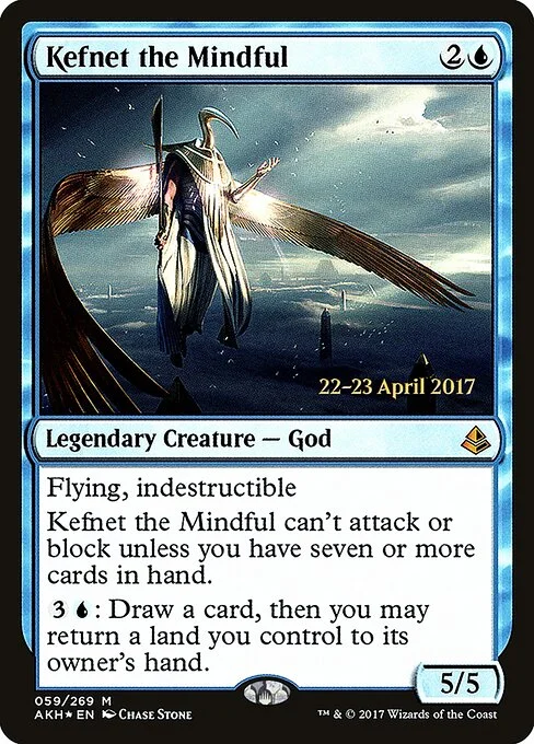 Kefnet the Mindful, carta Magic di tipo Legendary Creature — God illustrata da Chase Stone