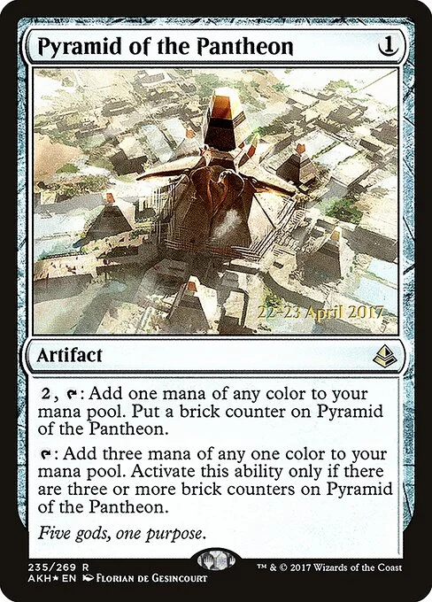 Pyramid of the Pantheon, carta Magic di tipo Artifact illustrata da Florian de Gesincourt
