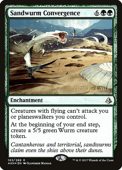 Sandwurm Convergence, carta Magic di tipo Enchantment illustrata da Slawomir Maniak