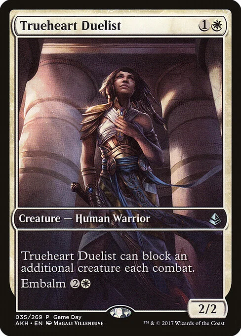 Trueheart Duelist, carta Magic di tipo Creature — Human Warrior illustrata da Magali Villeneuve