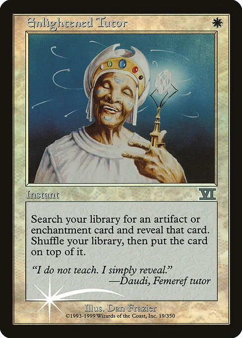 Enlightened Tutor, carta Magic di tipo Instant illustrata da Dan Frazier