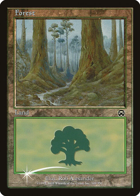 Forest, carta Magic di tipo Basic Land — Forest illustrata da Rob Alexander