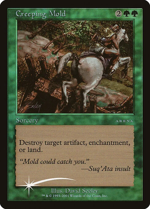Creeping Mold, carta Magic di tipo Sorcery illustrata da David Seeley