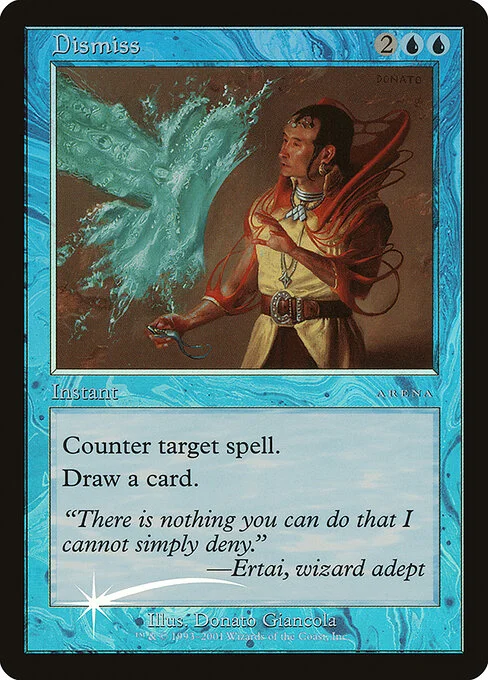 Dismiss, carta Magic di tipo Instant illustrata da Donato Giancola