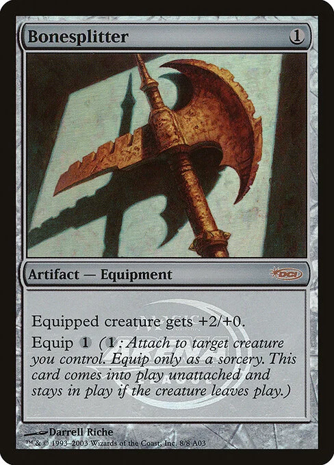 Bonesplitter, carta Magic di tipo Artifact — Equipment illustrata da Darrell Riche