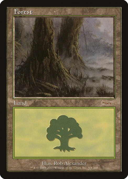 Forest, carta Magic di tipo Basic Land — Forest illustrata da Rob Alexander