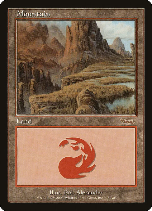 Mountain, carta Magic di tipo Basic Land — Mountain illustrata da Rob Alexander
