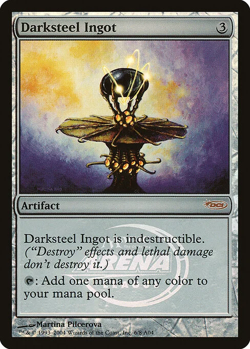 Darksteel Ingot, carta Magic di tipo Artifact illustrata da Martina Pilcerova