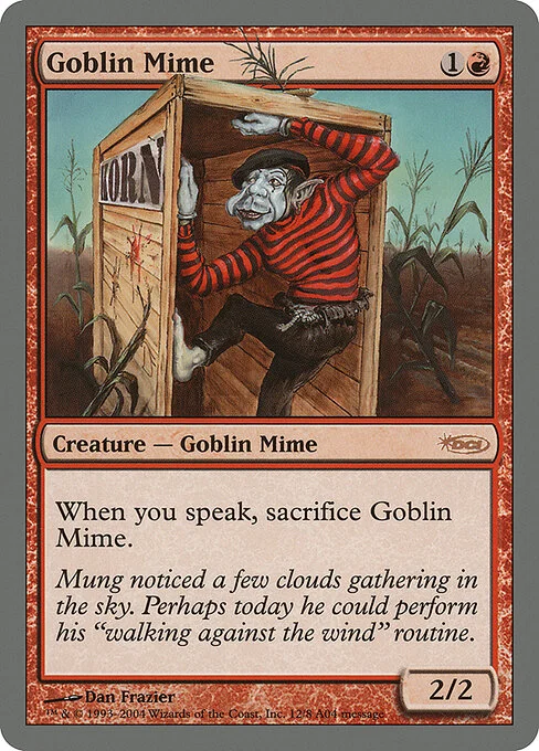 Goblin Mime, carta Magic di tipo Creature — Goblin Mime illustrata da Dan Frazier