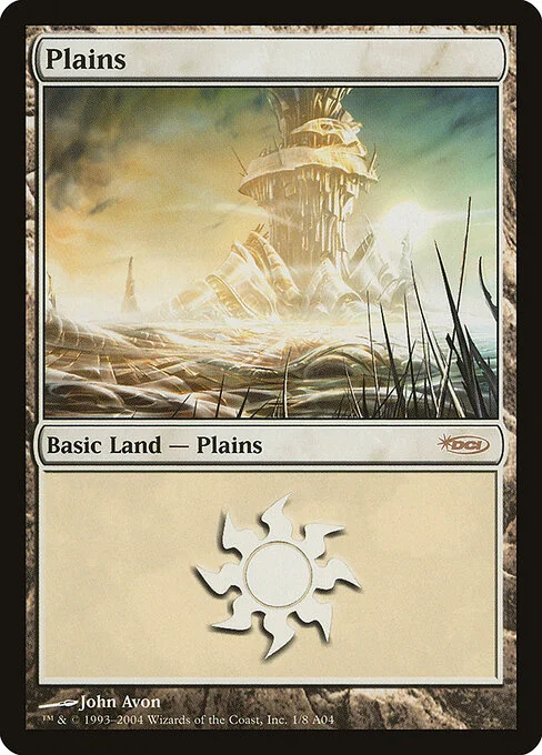 Plains, carta Magic di tipo Basic Land — Plains illustrata da John Avon