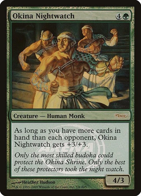 Okina Nightwatch, carta Magic di tipo Creature — Human Monk illustrata da Heather Hudson