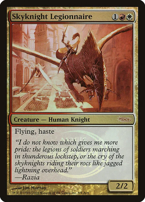 Skyknight Legionnaire, carta Magic di tipo Creature — Human Knight illustrata da Jim Murray