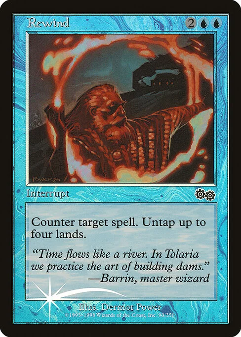 Rewind, carta Magic di tipo Instant illustrata da Dermot Power