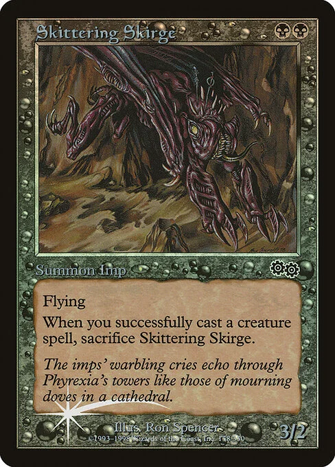 Skittering Skirge, carta Magic di tipo Creature — Phyrexian Imp illustrata da Ron Spencer
