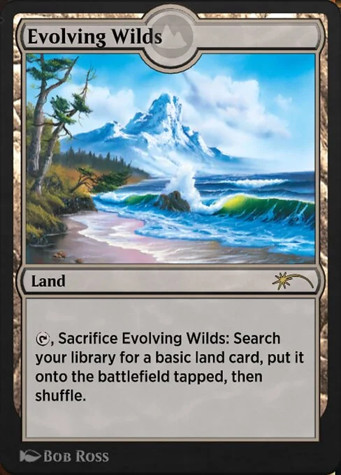 Evolving Wilds, carta Magic di tipo Land illustrata da Bob Ross