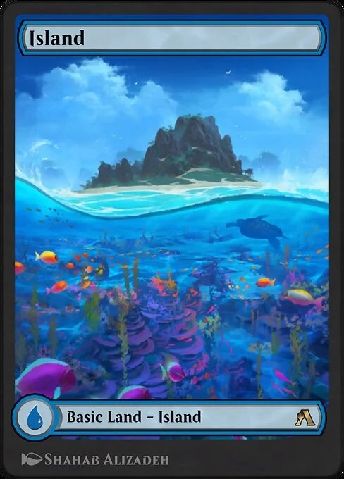 Island, carta Magic di tipo Basic Land — Island illustrata da Shahab Alizadeh