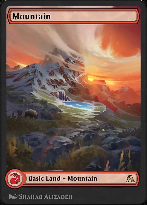 Mountain, carta Magic di tipo Basic Land — Mountain illustrata da Shahab Alizadeh