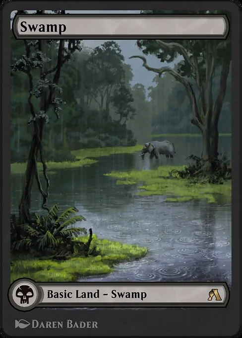 Swamp, carta Magic di tipo Basic Land — Swamp illustrata da Daren Bader