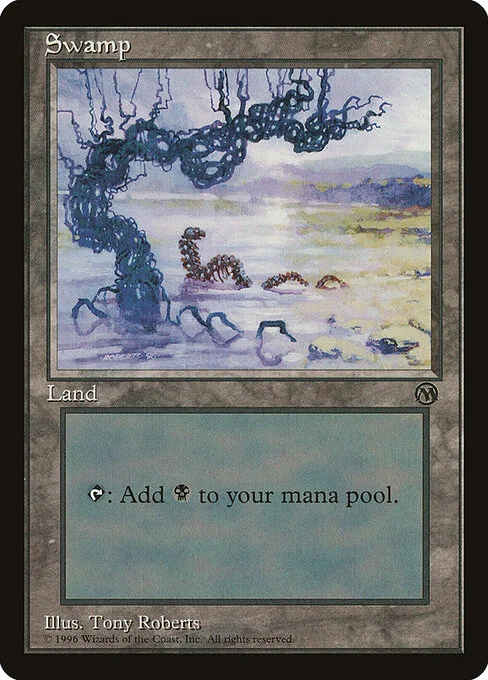 Swamp, carta Magic di tipo Basic Land — Swamp illustrata da Tony Roberts