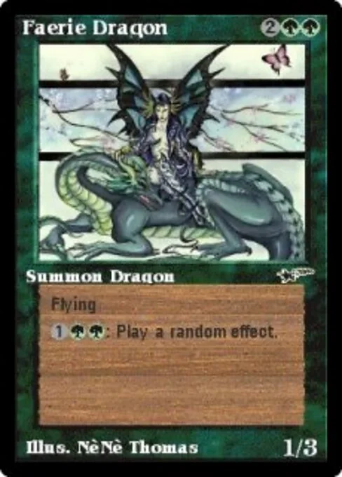 Faerie Dragon, carta Magic di tipo Summon Dragon illustrata da NéNé Thomas
