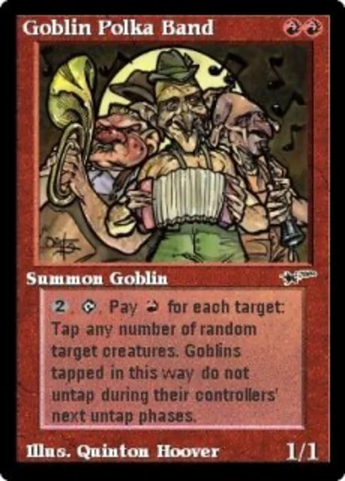 Goblin Polka Band, carta Magic di tipo Summon Goblin illustrata da Quinton Hoover