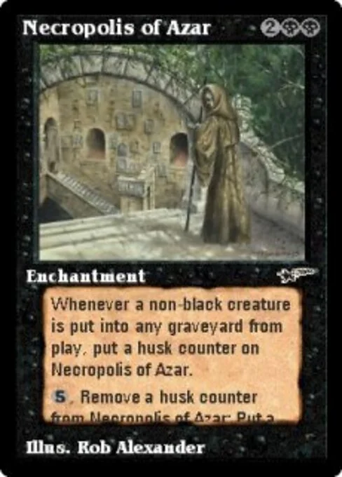 Necropolis of Azar, carta Magic di tipo Enchantment illustrata da Rob Alexander
