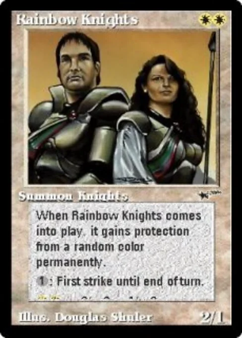 Rainbow Knights, carta Magic di tipo Summon Knights illustrata da Douglas Shuler