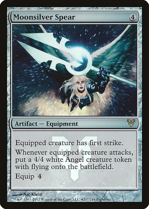 Moonsilver Spear, carta Magic di tipo Artifact — Equipment illustrata da Nic Klein