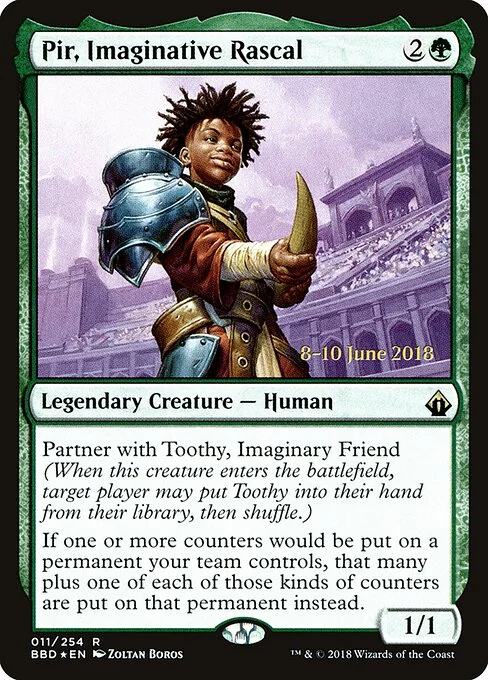 Pir, Imaginative Rascal, carta Magic di tipo Legendary Creature — Human illustrata da Zoltan Boros