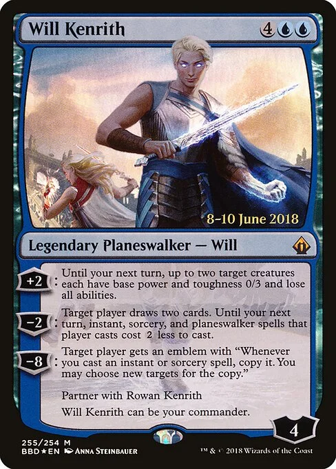 Will Kenrith, carta Magic di tipo Legendary Planeswalker — Will illustrata da Anna Steinbauer