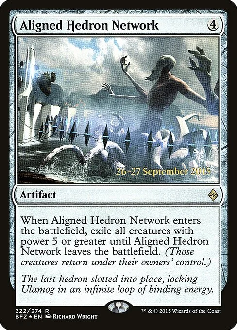 Aligned Hedron Network, carta Magic di tipo Artifact illustrata da Richard Wright