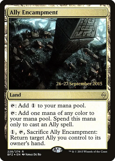 Ally Encampment, carta Magic di tipo Land illustrata da Jonas De Ro