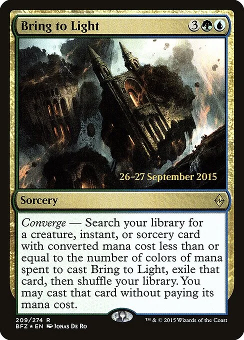 Bring to Light, carta Magic di tipo Sorcery illustrata da Jonas De Ro