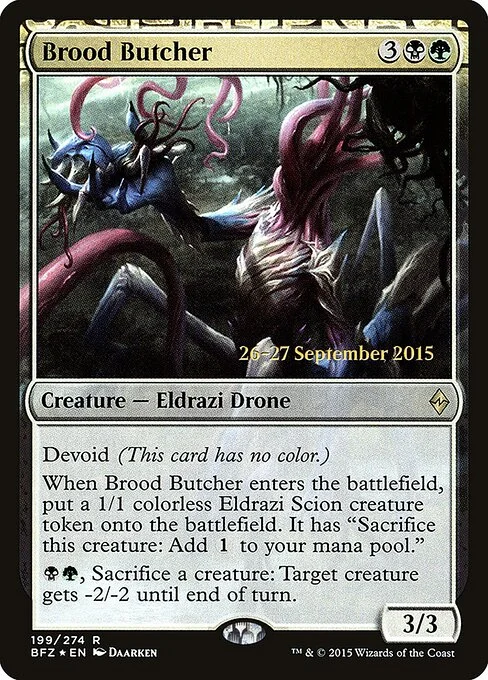 Brood Butcher, carta Magic di tipo Creature — Eldrazi Drone illustrata da Daarken