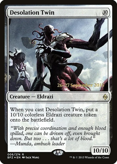 Desolation Twin, carta Magic di tipo Creature — Eldrazi illustrata da Jack Wang