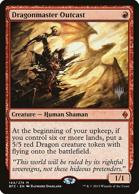 Dragonmaster Outcast, carta Magic di tipo Creature — Human Shaman illustrata da Raymond Swanland