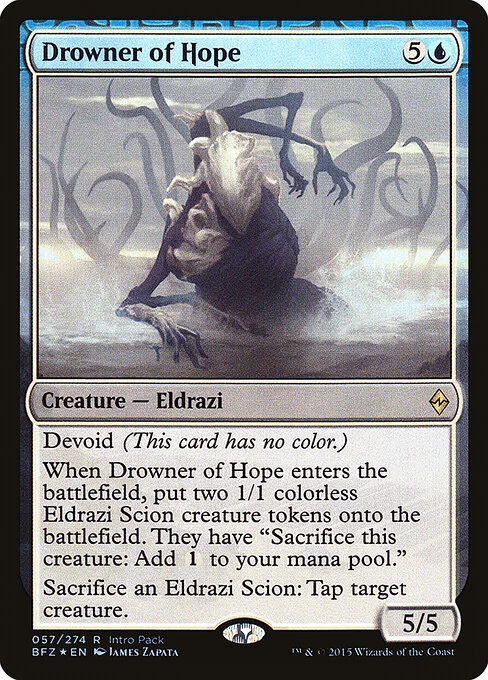 Drowner of Hope, carta Magic di tipo Creature — Eldrazi illustrata da James Zapata