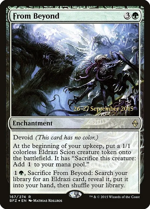 From Beyond, carta Magic di tipo Enchantment illustrata da Mathias Kollros
