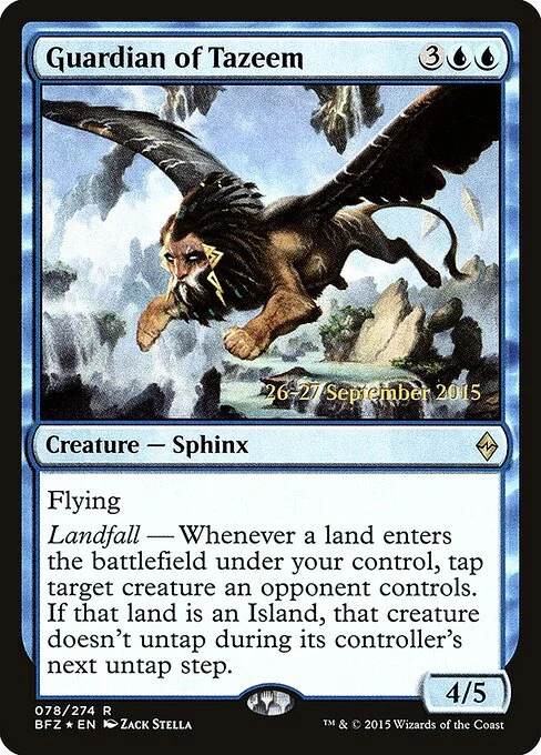 Guardian of Tazeem, carta Magic di tipo Creature — Sphinx illustrata da Zack Stella