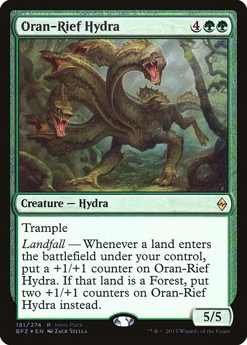 Oran-Rief Hydra, carta Magic di tipo Creature — Hydra illustrata da Zack Stella