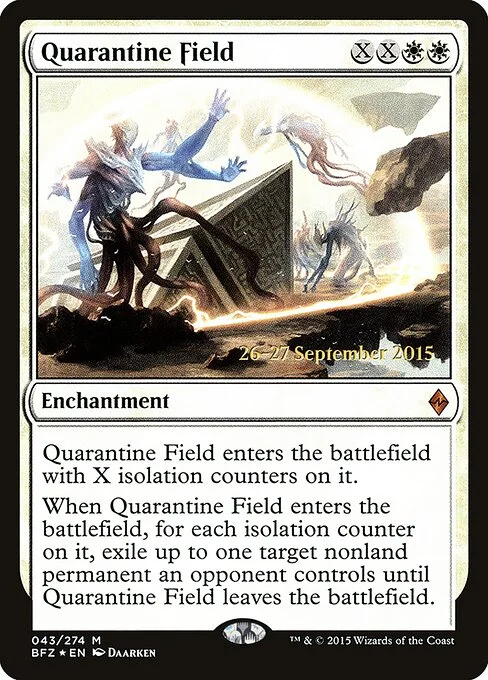 Quarantine Field, carta Magic di tipo Enchantment illustrata da Daarken