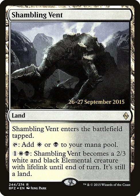 Shambling Vent, carta Magic di tipo Land illustrata da Jung Park