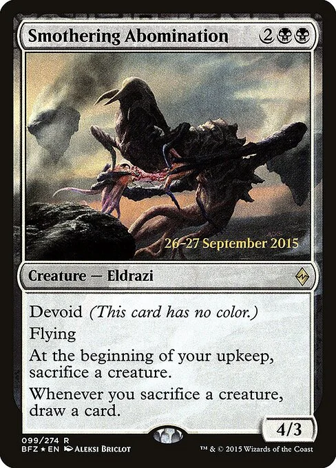 Smothering Abomination, carta Magic di tipo Creature — Eldrazi illustrata da Aleksi Briclot