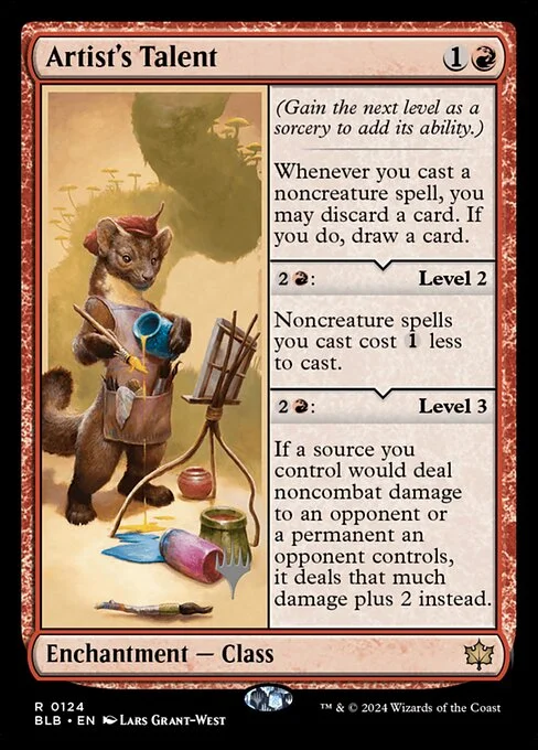 Artist's Talent, carta Magic di tipo Enchantment — Class illustrata da Lars Grant-West